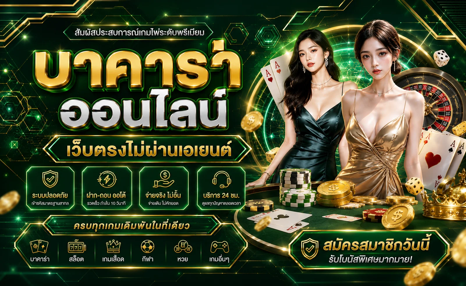 คาสิโนออนไลน์ WAIWAI168 บาคาร่าสด ถ่ายทอดสดจากห้องจริง